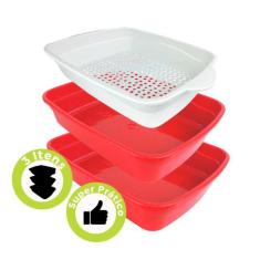 Caixa Areia Furba Gatos Média Com Grade Não Precisa De Pá - Viu Pet