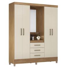 Guarda Roupa Capelinha Pérsia 4 Portas com Espelho - Demóbile