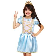 Fantasia Infantil Princesa Sophie Carnaval Vestido + Coroa - Fantasias