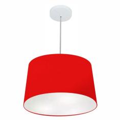 Lustre Pendente Cone Vivare Md-4156 Cúpula Em Tecido 30/45x40