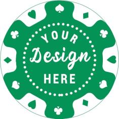 pensoda 100 fichas de pôquer de plástico personalizadas, impressas com seu texto e logotipo personalizados, para pôquer Texas Hold'em, clube de cartas ou jogos de pôquer noturnos, fichas de bebida ou