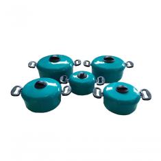 Jogo De Panelas De Alumínio Turquesa Luxo 5 Peças 14 A 22
