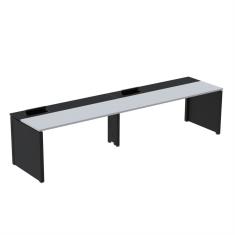 Mesa De Plataforma Simples Para 2 Pessoas Corporativa 160x792-2p Pscpp160-792-2p Cinza-preto