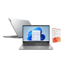 Notebook 15.6” Lenovo IdeaPad1 Windows 11 Intel Core i3-1315U 8GB RAM 256GB SSD Cinza + Microsoft 365 Personal