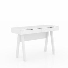 Mesa Escrivaninha Escritório 2 Gavetas ME4128 Branco - Tecno - Tecno M
