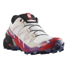TÊNIS SALOMON DE TRILHA SPEEDCROSS 6 FEMININO CINZA/VERMELHO-Feminino