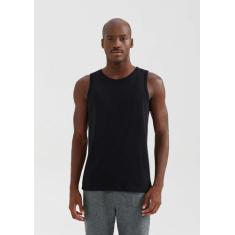 Regata Básica Masculina World, G, Preto