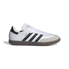 adidas Tênis de samba adulto unissex para ambientes internos, Branco/preto/vermelho vívido, 8.5 Women/7.5 Men