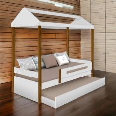 Cama Casa Solt. Lara Branco/mel Com Auxiliar