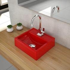Kit Cuba Q32 com Válvula Click 1/2, Sifão Pvc e Flexível Compace Vermelho