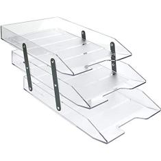 Acrimet Caixa Para Correspondência Articulável Tripla, Organizador de Documentos, Cristal, 245.3