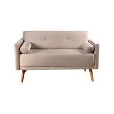 Namoradeira Luma Sofá Living Sala Recepção - Bella Decor, Veludo Capuc