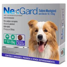 Antipulgas E Carrapatos Nexgard Para Cães De 10,1 a 25 Kg Com 03 Table