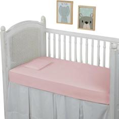 Lençol Berço 200 Fios com Elástico100% Algodão Avulso Toque Macio Liso