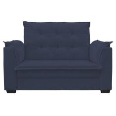 Sofá 2 Lugares Confortável Luxo 1,40m Marrocos Bellamado Azul Marinho