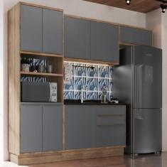 Cozinha Modulada 4 Peças 8 Portas 3 Gavetas com Divisor de Talheres 1 