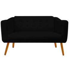 Namoradeira  Decorativa  Céci Pés Madeira 2 Lugares Sala de Estar Rece