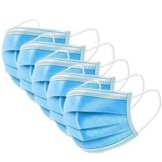 Máscara de Proteção Facial com 3 Camadas Com Clip Nasal C/200 Unidades