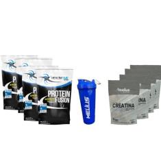 Fusion Health Time 4x2.1kg (8,6kg)+ Creatina 4x300g + Coqueteleira 700