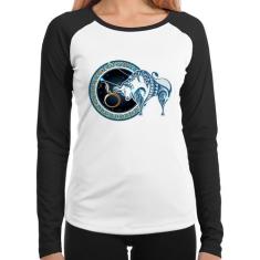 Baby Look Raglan Signo Touro Astrologia Manga Longa - Foca na Moda, Br