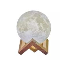 Mini Luminária Lua Cheia 3D 15 cm USB Colorida - M&C