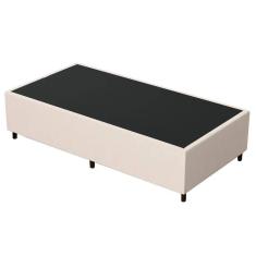 Base Para Cama Box Solteiro 88x188cm Hit Z04 Suede Bege - Mpozenato