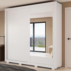 Guarda-Roupa Casal Andorra Com Espelho 2 Portas 100% MDF Linhamobília,