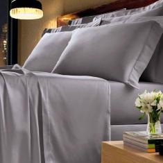 Jogo De Cama Casal Platine 4 Peças Cinza - Buettner
