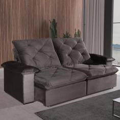 Sofá 5 Lugares 2,90m Retrátil e Reclinável Canyon Bom Pastor, Marrom V