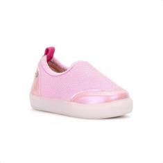 Tênis De Luzinha Slip-On Casual Menina Infantil-Feminino