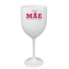 Taça Vinho Branca Acrílico Personalizada para Dia das Mães - Seu Amor