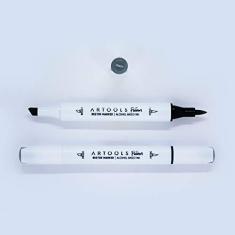 Marca Texto Artools Pictom Pontas Broad e Brush Cinza GG09