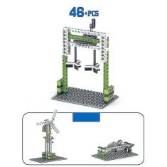 Lareira fogão a lenha grelhas tecnologia de engrenagens blocos de construção montagem mecânica educacional e criativa infantil
