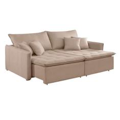 Sofá Cama Com Molas Bonnel Retrátil Veludo Roma 1.60x1.45