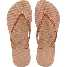 Havaianas, Chinelo Slim, Feminino, Rose Gold ,37/38