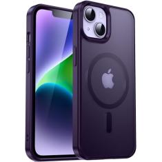 Supdeal Capa magnética para iPhone 13/iPhone 14, compatível com carregamento Magsafe, proteção à prova de choque, capa de telefone de silicone fosco translúcido com carregador Mag Safe projetado, 6,1