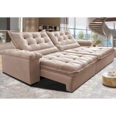 Sofá Retrátil e Reclinável 2,35m Cama inBox Big Fresh com SoftGelD40 V