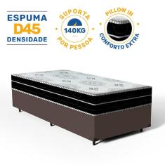 Cama Box com Colchão de Espuma D45 Pillow In Anjos OrtoConfort Solteiro 88cm