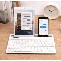 Teclado Sem Fio Com Apoio Para Tablet Celular Notebook Touch Tecla Con