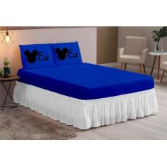 Jogo de lençol casal queen com elastico 3 peças ele ele lgbt - AMORA E