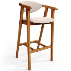 Banqueta Alta Para Cozinha Bancada Bar Sala de Jantar Fixa Cecília L02