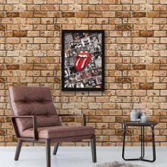 Quadro Decorativo Rolling Stones 45x34cm - Quadros On-line, Película d