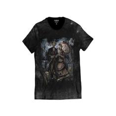 Camiseta Cemitério Caveira Mexicana - Di Nuevo, Preto, XXG
