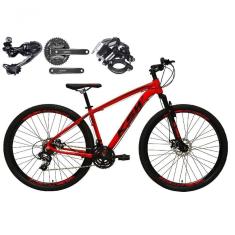 Bicicleta Aro 29 Ksw Xlt Shimano Deore E Altus 27v Freio Hidráulico Garfo Trava - Vermelho Tam.19