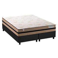 Cama Box Queen: Colchão Molas Ensacadas Plumatex Masterpocket Smart Milano + Base Gray(158X198)