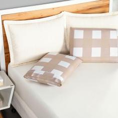 Jogo de Cama Dolce Vita Casal 03 Peças Micropercal - Cáqui - Bia Enxov