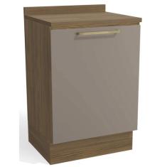 Armário de Cozinha Balcão 1 Porta 60cm com Tampo M629 Botanic Kappesbe