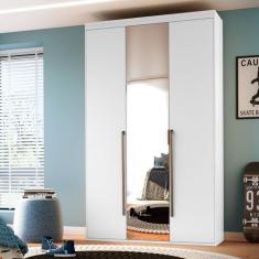 Guarda Roupa Solteiro com Espelho 3 Portas 3 Gavetas MDF Originale Bel