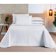 Colcha Casal King 200 Fios Cobre Leito 100% Algodão Madri 3 Peças - Bi