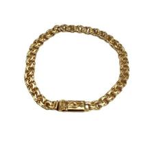 Pulseira Friso 6Mm Banhada Ouro 18K Masculino Luxo - Mk Jóias